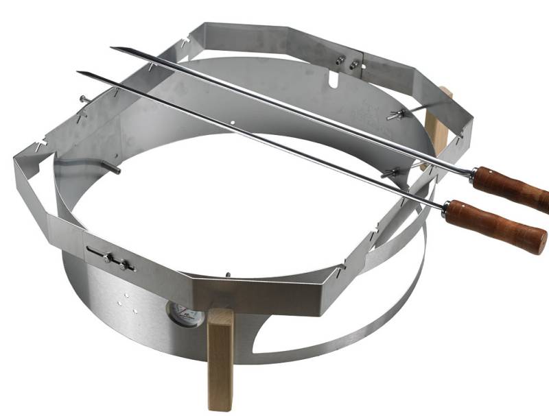 Moesta Churrasco BBQ Set für Smokin Pizzaring: 67 cm (Spießhalter + Grillspieße)