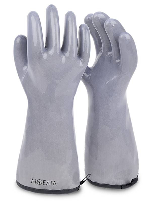 Moesta HeatPro Gloves - Grillhandschuhe aus Silikon - grau in Größe L
