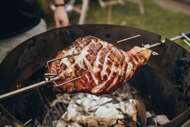 Moesta Rotisserie Set mit 230 V Motor - für 67cm PizzaRing