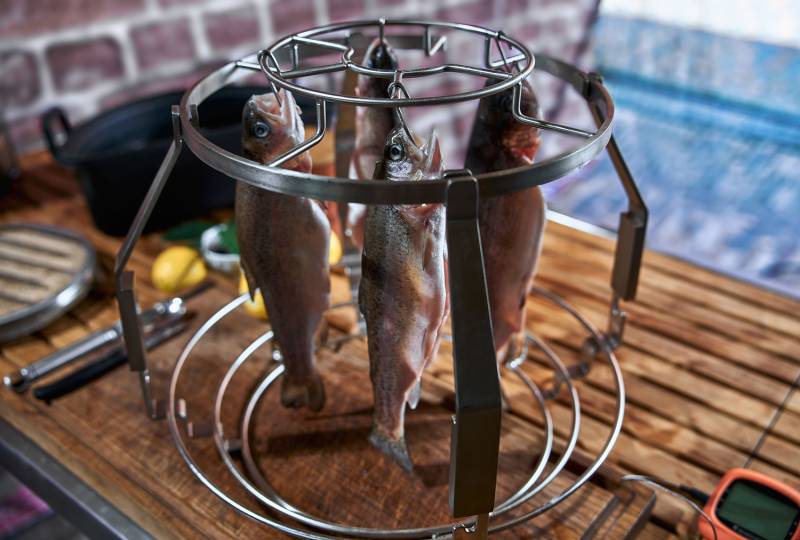 Monolith Grill TWO.66 - MIT Gestell und Seitentischen - inkl. Smoke Set
