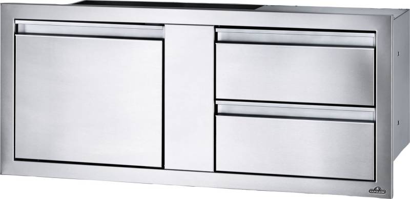 Napoleon Einbauschrank mit Tür und 2 Schubladen Kombination (115 x 50 cm)