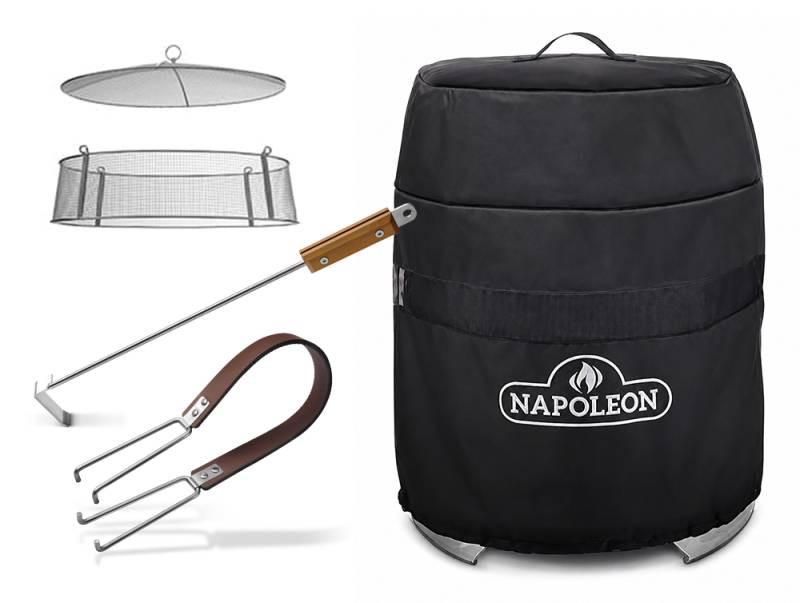 Napoleon Timberwolf Feuerschale Ø 47cm - Mattschwarz - inkl. Zubehörpaket
