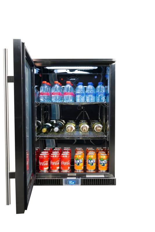 Napoleon Outdoor - Kühlschrank, 135 Liter, linksdrehende Tür mit Doppelverglasung und LED Beleuchtung - wasserdicht nach IP24