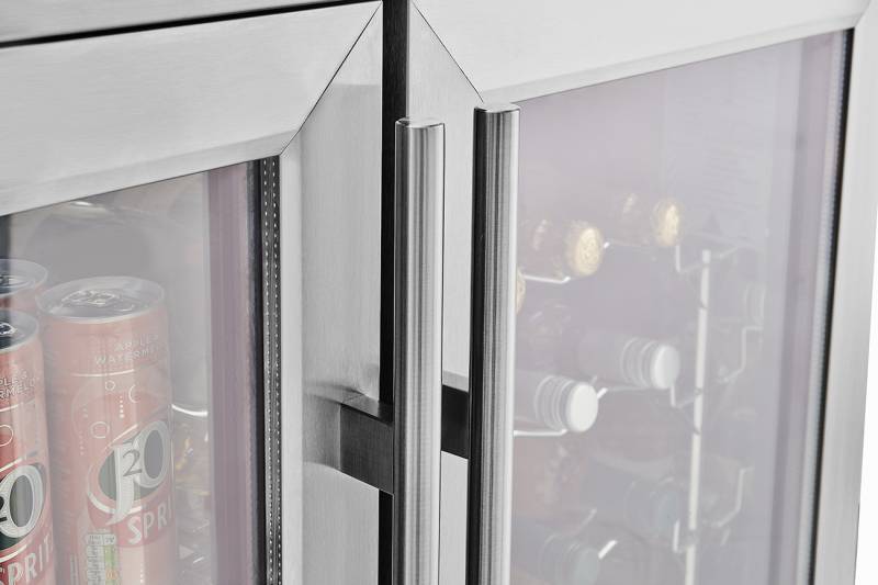 Napoleon Outdoor - Kühlschrank, 210 Liter, 2-türig mit Doppelverglasung und LED Beleuchtung - wasserdicht nach IP24