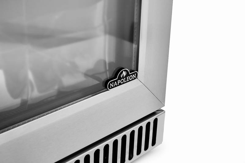 Napoleon Outdoor - Kühlschrank, 210 Liter, 2-türig mit Doppelverglasung und LED Beleuchtung - wasserdicht nach IP24