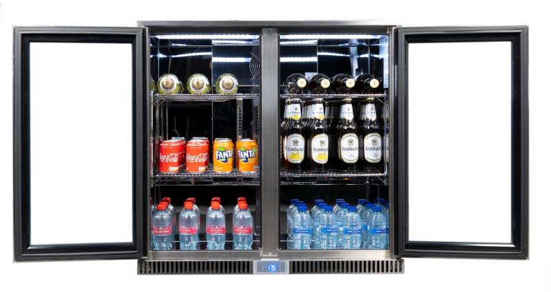 Napoleon Outdoor - Kühlschrank, 210 Liter, 2-türig mit Doppelverglasung und LED Beleuchtung - wasserdicht nach IP24