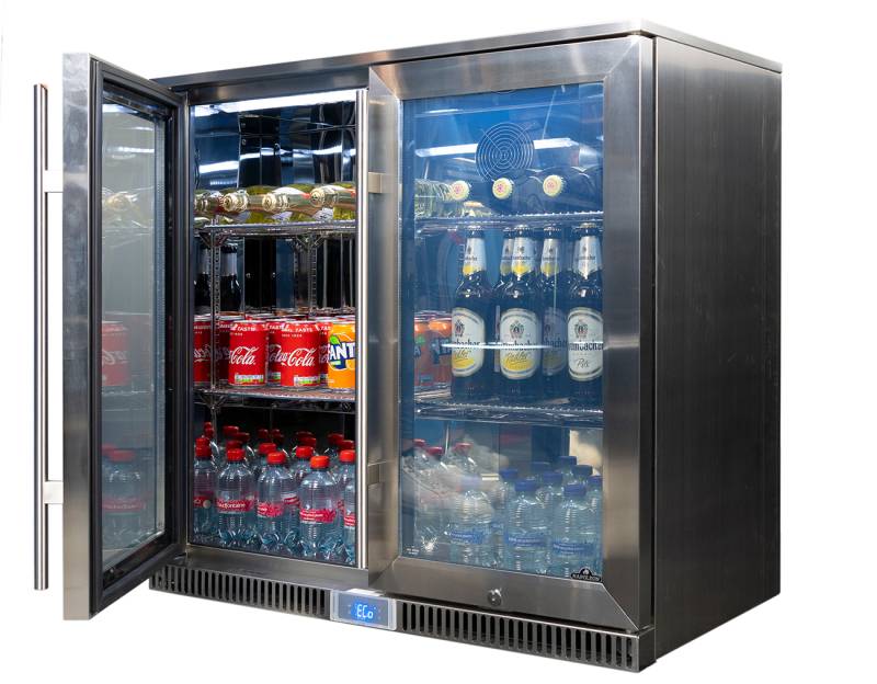 Napoleon Outdoor - Kühlschrank, 210 Liter, 2-türig mit Doppelverglasung und LED Beleuchtung - wasserdicht nach IP24