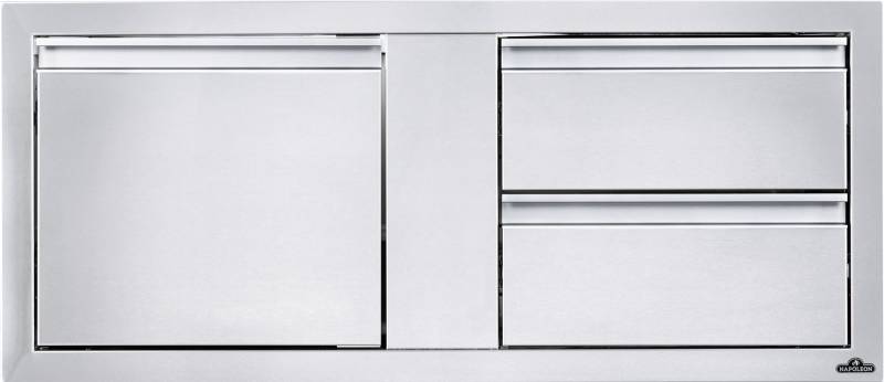 Napoleon Einbauschrank mit Tür und 2 Schubladen Kombination (115 x 50 cm)