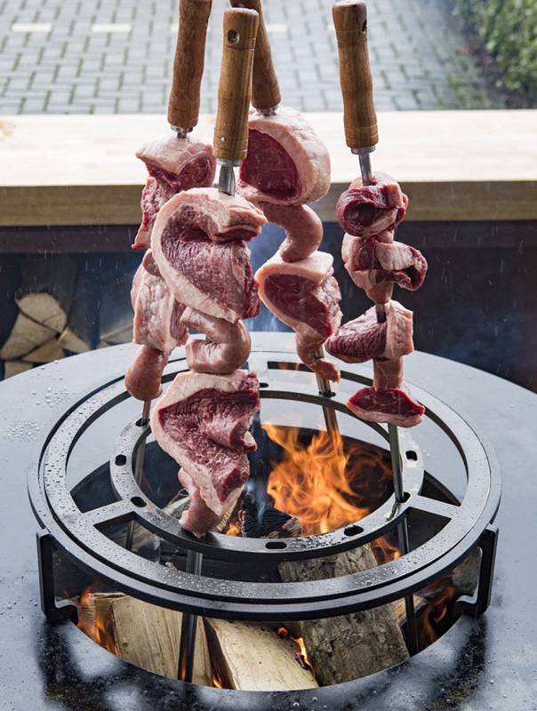 OFYR Brasilianisches Spießring Set für 100 cm Feuerplatten