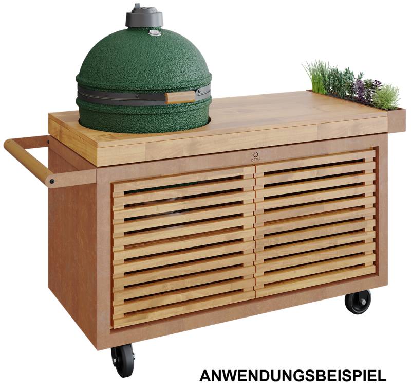 OFYR Storage Insert PRO Large mit 2 Türen - Teakholz Schrankeinsatz