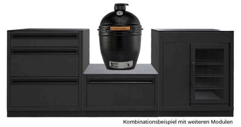 Outdoorchef Kamadomodul HEAT - mit Big Green Egg The Onyx Large Keramikgrill