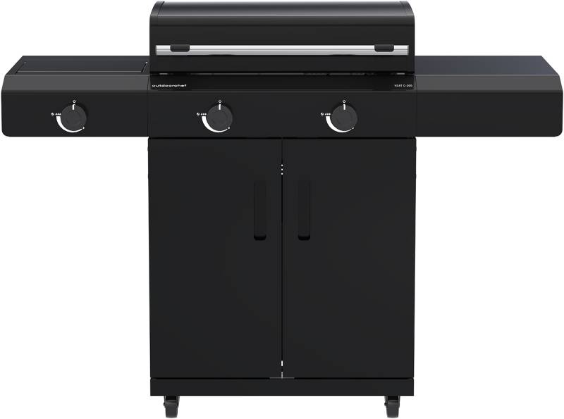 Outdoorchef Planchagrill HEAT C-265 - mit Doppel-Blazing-Zone, Cooking Zone und Gusseisen-Plancha