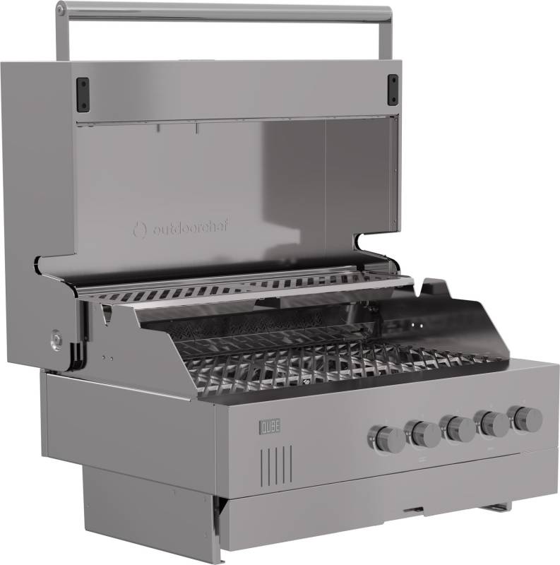 Outdoorchef QUBE X-415 RB S Edelstahl - Grillfürst Edition - Stone Taupe