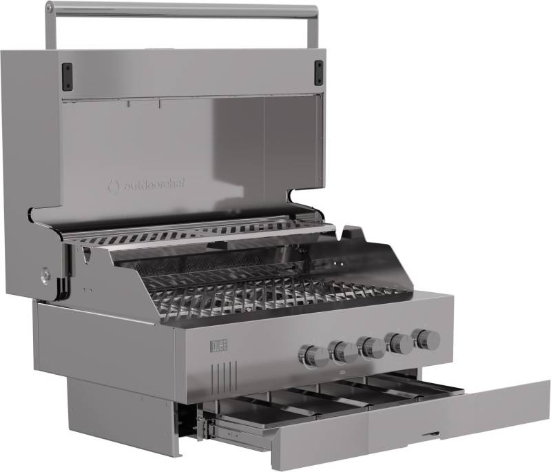 Outdoorchef QUBE X-415 RB S Edelstahl - Grillfürst Edition - Stone Taupe
