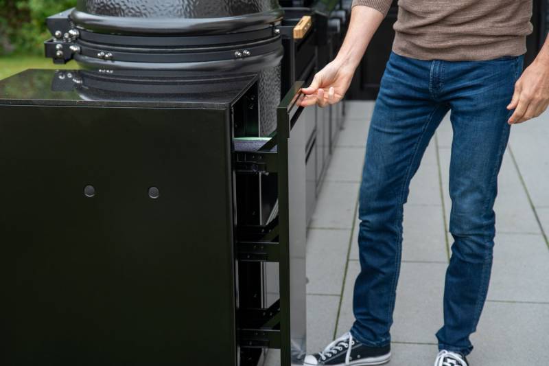 Outdoorchef Schrankmodul HEAT - schmal - Multifunktions-Auszug (Apothekerschrank) - inkl. Arbeitsplatte Granit