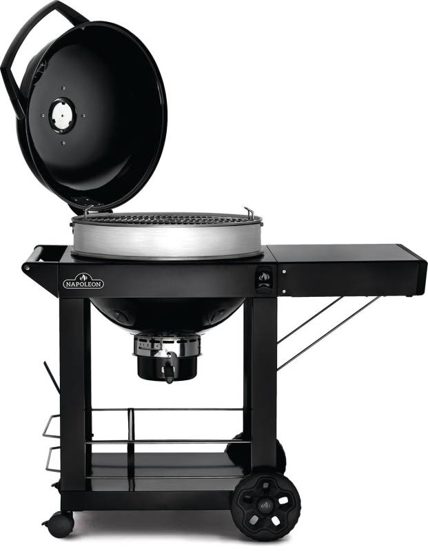 Napoleon PRO-CART Holzkohlegrill Kugelgrill Ø 57 cm mit Unterwagen, Gussrost und Deckelscharnier - Modell 2024