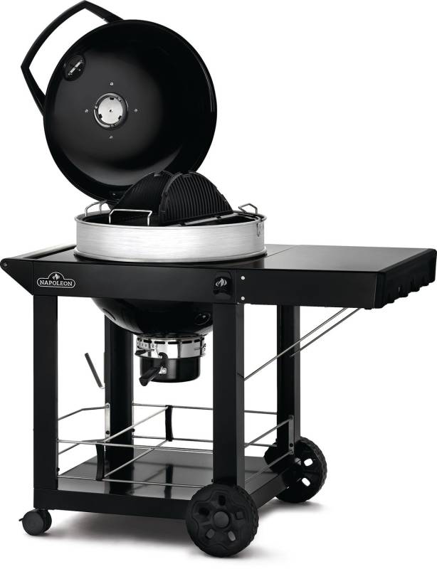Napoleon PRO-CART Holzkohlegrill Kugelgrill Ø 57 cm - 50 Jahre Napoleon - inkl. Grillplatte, Holzkohlekörben und Grillbesteck Pro