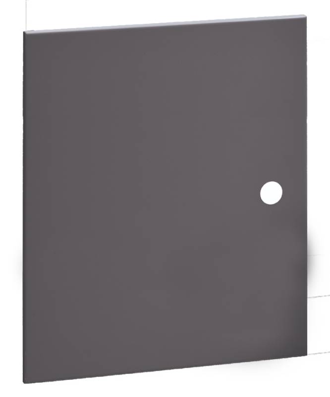 Palazzetti Gartenküche: Metalltür, 60 cm x 50 cm, Farbe Anthrazit