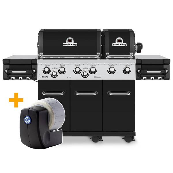 Broil King Regal 690 XL Black Gasgrill inkl. Drehspieß - SMART Deal inkl. Grillfürst Grill Control