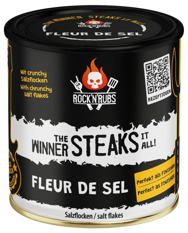 Rock'n Rubs - The Winner steaks it all - Fleur de Sel - 220 g Dose
