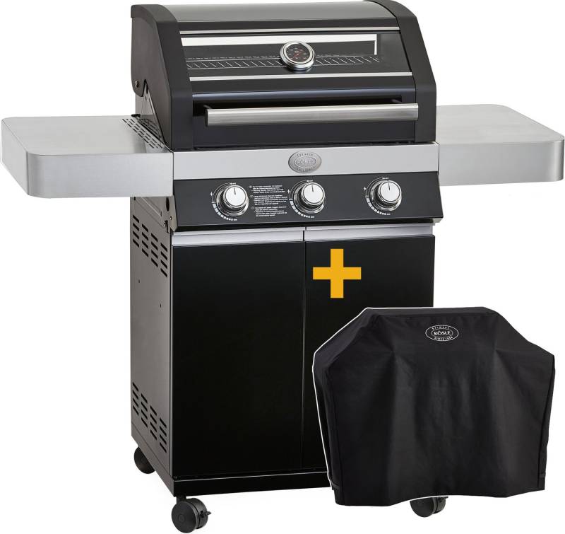 Rösle BBQ-Station Videro G3 Pure schwarz inkl. Abdeckhaube 25309 - Modell 2020