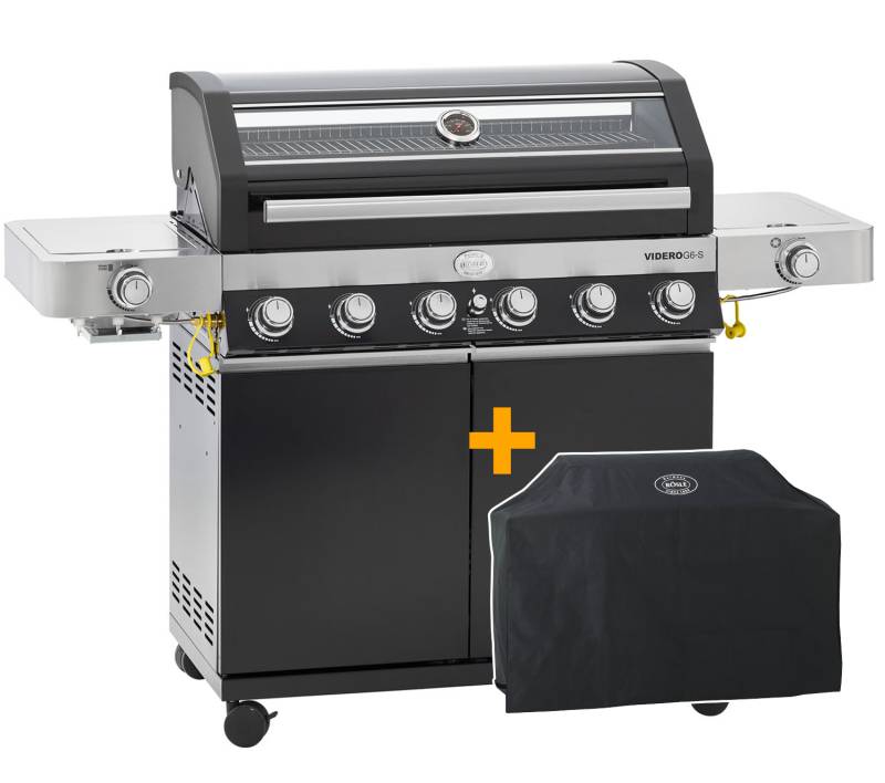 Rösle Gasgrill Videro G6-S VARIO+ schwarz - Modell 2025 - inkl. Abdeckhaube