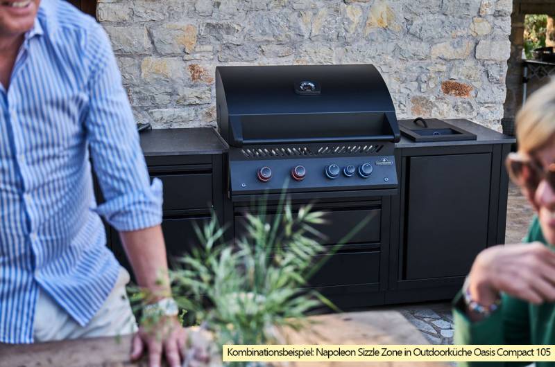 Napoleon 700-Series Einbau Sizzle Zone BIB10 (drop in) mit Safety Glow™ - mattschwarz