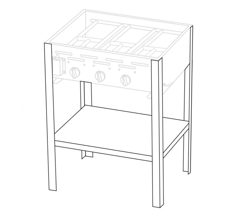 Untergestell für 3 Brenner Gastrobräter TGO