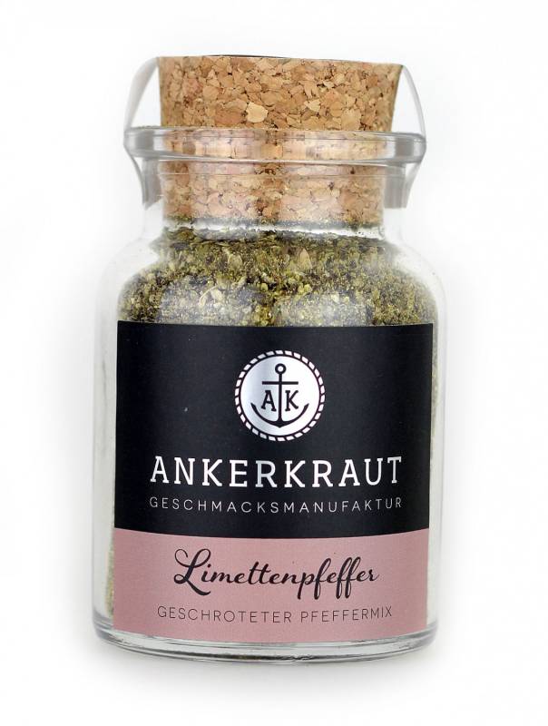 Ankerkraut Limettenpfeffer, grob, 75 g Glas