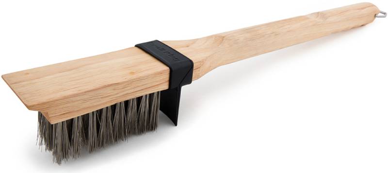 Broil King Holz Grillbürste 51cm mit Edelstahlborsten und Spritzschutz