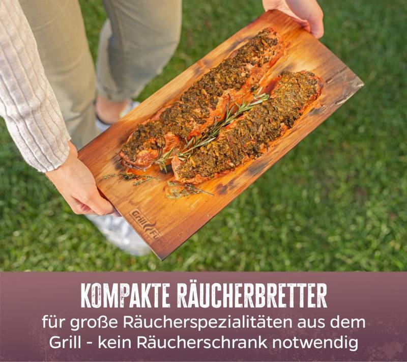 Grillfürst Räucherbretter Erle XL 40 x 15 x 1,1 cm 2er Set