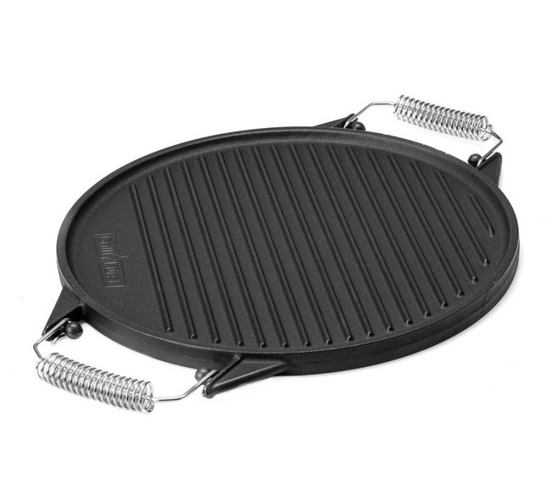 Grillfürst Universal Grillplatte rund / Wendeplatte aus Gusseisen Ø 35 cm