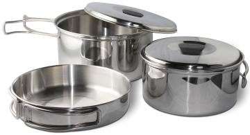 Enders Kochtopf Set Culina Camping - mit 2 Töpfen inkl. Deckel + Pfanne