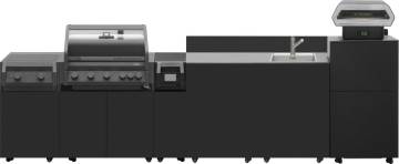 Grillfürst Moments Grillküche Smart mit Independence P590E Smartgrill, Independence P230E XXL Infrarotbrenner, Spüle, Pizzaschrank, inkl. Rückwand - Nero