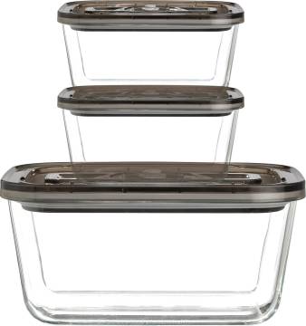 Outdoorchef Easy BBQ Vac Vacubox S/L - 3er Set Vakuumbehälter mit 1 x 1,5 Liter 2 x 500 ml