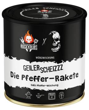 Rock'n Rubs - Geiler Scheizzz - Die Pfeffer-Rakete - BBQ Rub 170 g Dose