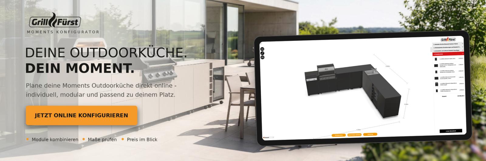 Grillfürst Moments Outdoor Küchen und Möbel jetzt online konfigurieren