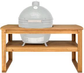 Big Green Egg Holztisch aus Akazienholz inkl. Rollen XLarge