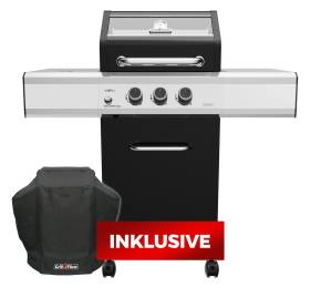 Grillf&uuml;rst G210G 2-Brenner Gasgrill mit Hochtemperaturbrenner und Gusseisen Rosten - inkl. Abdeckhaube