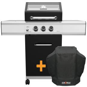 Grillf&uuml;rst G210G 2-Brenner Gasgrill mit Hochtemperaturbrenner und Gusseisen Rosten - inkl. Abdeckhaube