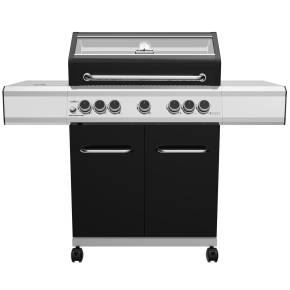 Grillfürst G520G 5-Brenner Gasgrill mit Hochtemperaturbrenner, Heckbrenner und Gusseisen Rosten