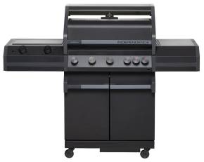 Grillfürst Independence P530E Gasgrill - mattschwarz - mit XXL Infrarotbrenner, Heckbrenner und Edelstahlrosten