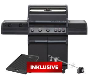 Grillf&uuml;rst Independence P530G Gasgrill mit XXL Infrarotbrenner, Heckbrenner und Gusseisenrosten - X-DEAL inkl. Gussplatte &amp; Drehspie&szlig;