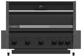 Grillf&uuml;rst Independence P590E Einbaugrill - mattschwarz - mit Heckbrenner und Edelstahlrosten