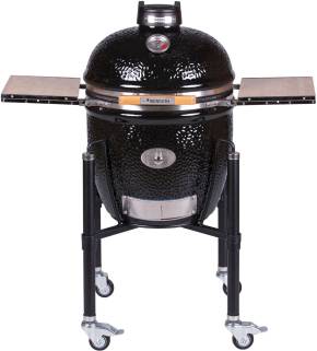 Monolith Grill CLASSIC PRO-Serie 2.0 Schwarz - MIT Gestell und Seitentischen