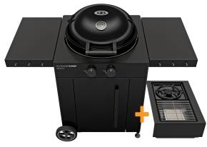 Outdoorchef Gas Kugelgrill Arosa 570 G Evo Black Style - inkl. Blazing-/Cooking Zone Kit Plus