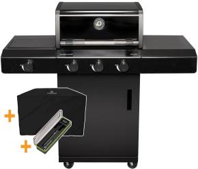 Outdoorchef Gasgrill - Grillstation HEAT C-335 mit Blazing Zone - inkl. Easy Check Thermometer und Abdeckhaube