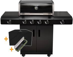 Outdoorchef Gasgrill - Grillstation HEAT C-435 RB mit Blazing Zone und Heckbrenner - inkl. Easy Check Thermometer und Abdeckhaube
