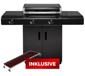 Outdoorchef Planchagrill HEAT C-265 - mit Doppel-Blazing-Zone, Cooking Zone, Gusseisen-Plancha und Blazinglas&reg;