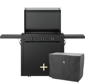 WMF Plancha Grill Gas - Edition One, 75 cm - inkl. Planchawagen, Planchadeckel und Abdeckhaube